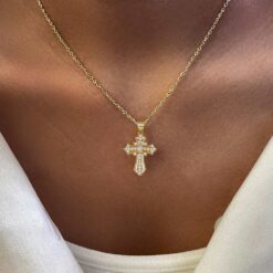 cross necklace for women gold