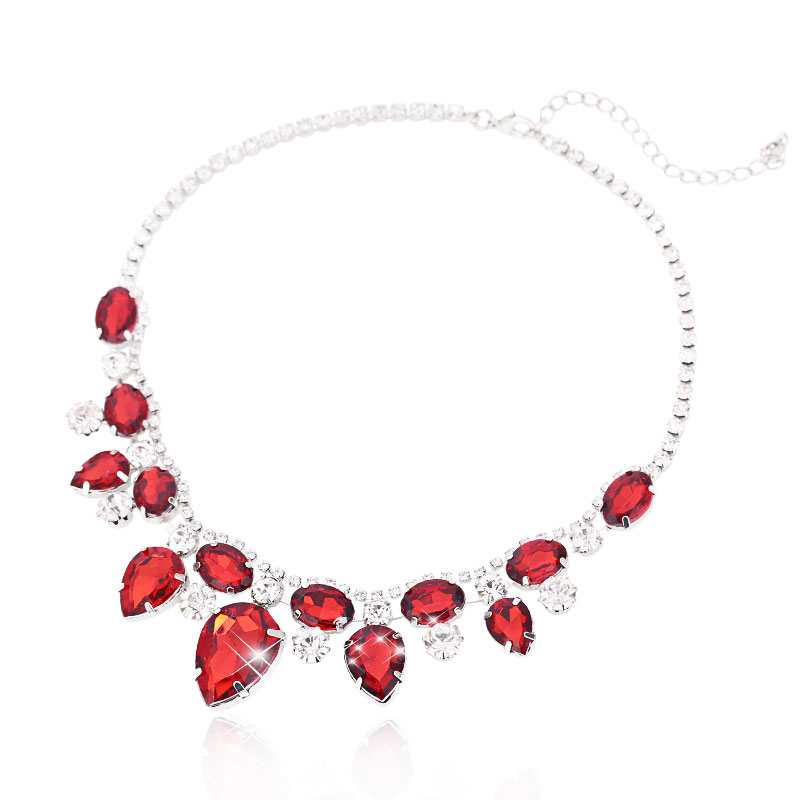 red statement necklace for women red choker necklace