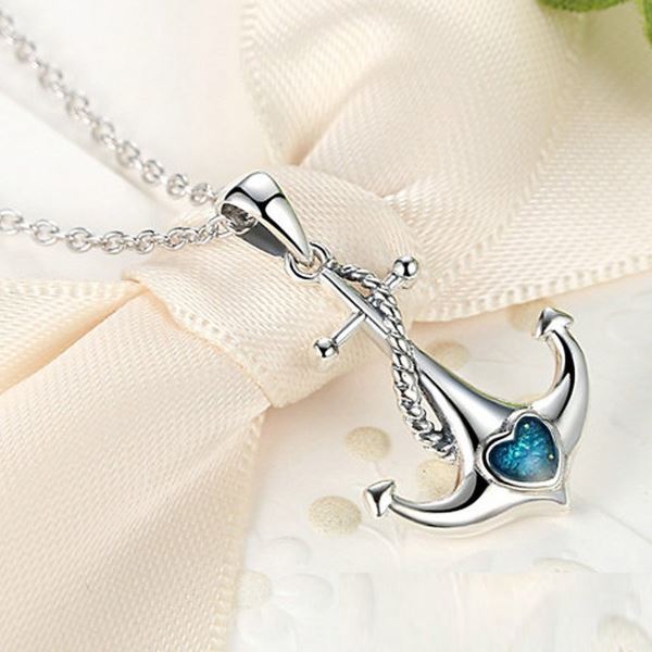 Silver Anchor of Hope Necklace