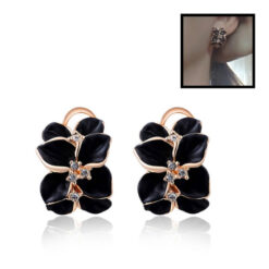 black-earrings-for-women-rose-gold