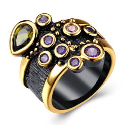 Black Gold Ring For Women