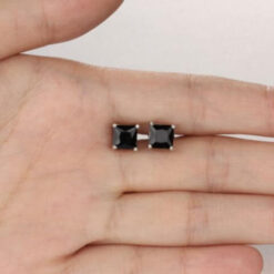 black-stud-mens-earrings, black earrings for men