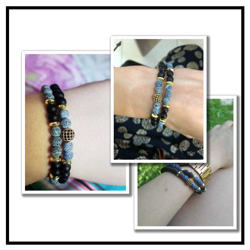 Blue Lave Beads Bracelet for women
