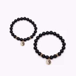 couple bracelets black beads