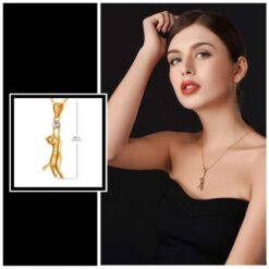 Blog-gold stainless steel cat necklace
