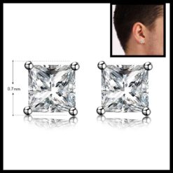 male earrings, Cubic Zirconia Diamond Earrings for Men