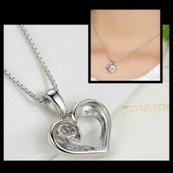 Open Heart Necklace - Sterling Silver Necklace for women