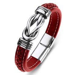red leather bracelet