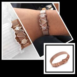 rose-gold-mesh bracelet
