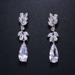 Elegant White Crystal Earrings