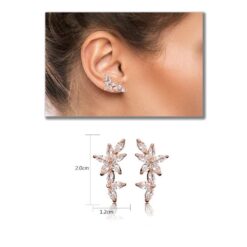 rose gold bridal earrings women