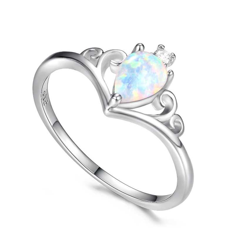 sterling silver opal ring