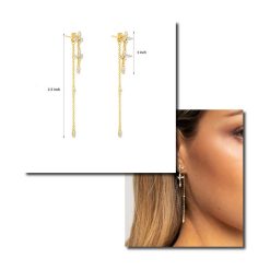 Chain Drop Earrings Gold