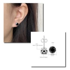 Black Stud Earrings women