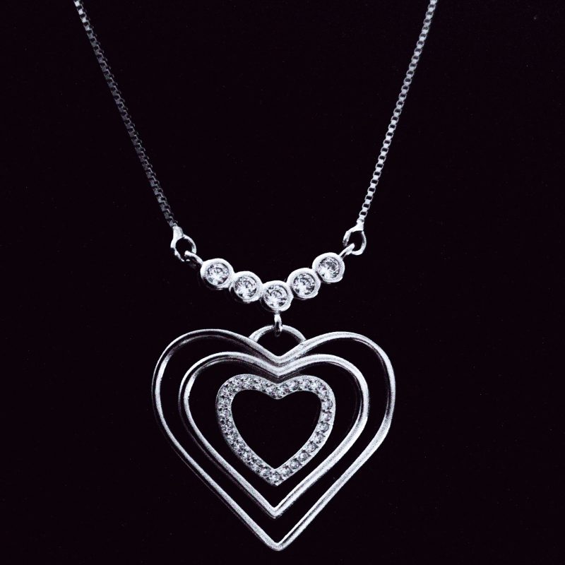 Open heart necklace