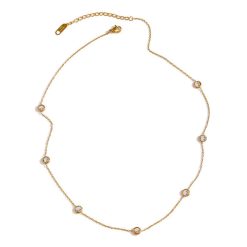 Zirconia Crystal Chain Necklce