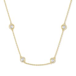 Zirconia Crystal Chain Necklce